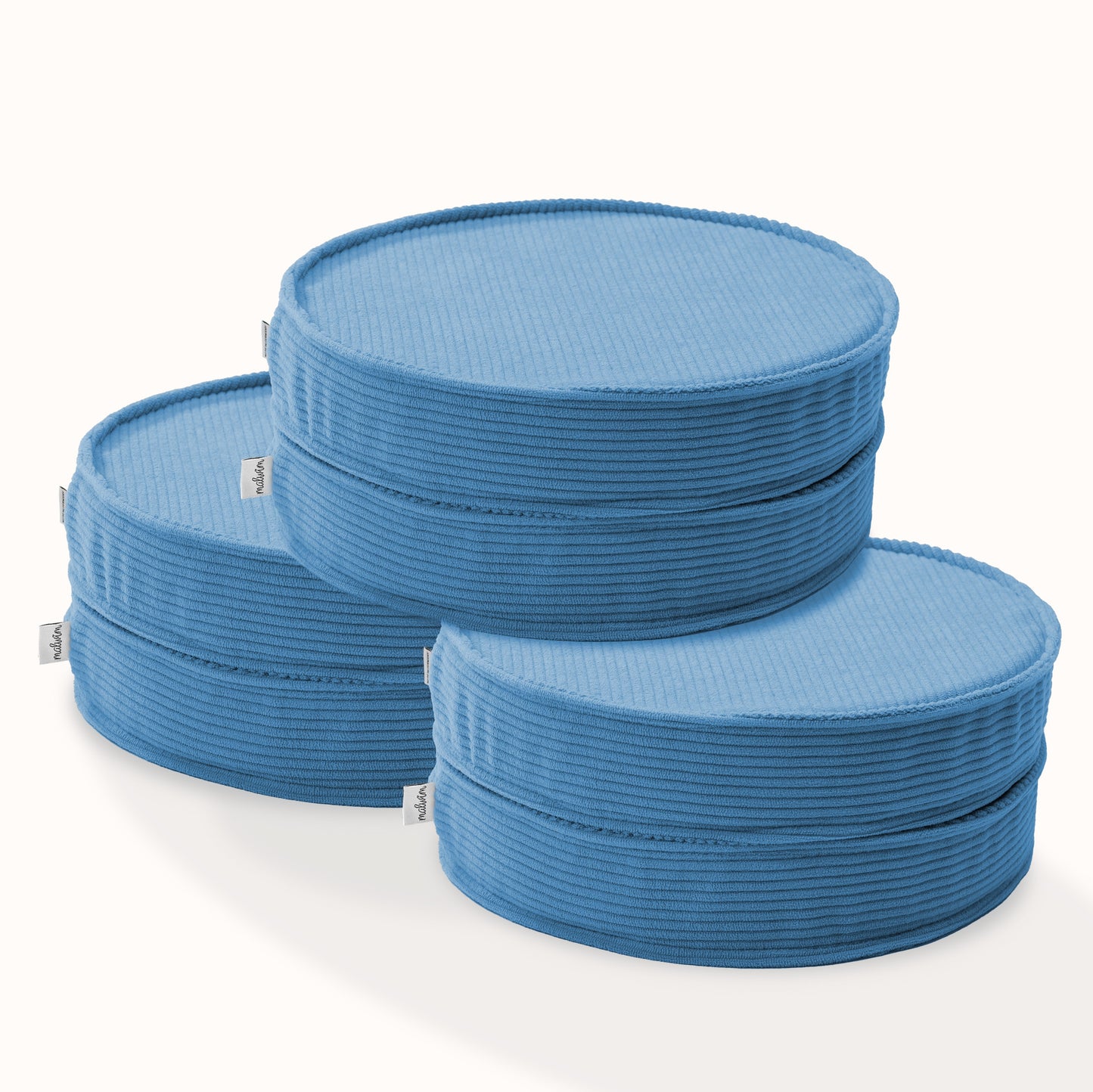 Loopis Cord 6er Set aus azurblauem Cord für Kinder – handgefertigt und OEKO-TEX zertifiziert – malwim